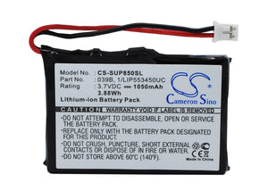 Battery for Sureshotgps 1110-1 039B, 1/LIP553450UC 3.7V Li-ion 1050mAh