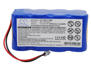 Battery for Terumo TE-171 8N-1200SCK 9.6V Ni-MH 3000mAh / 28.80Wh