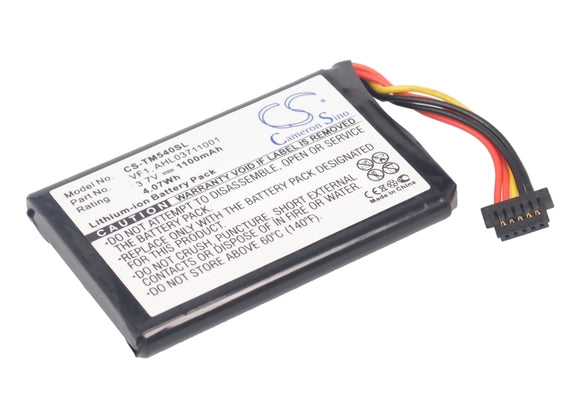 Battery for TomTom 4CF5.002.00 AHL03711001, VF1 3.7V Li-ion 1100mAh