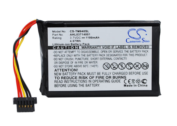 Battery for TomTom Go 940 Live AHL03714001 3.7V Li-ion 1100mAh