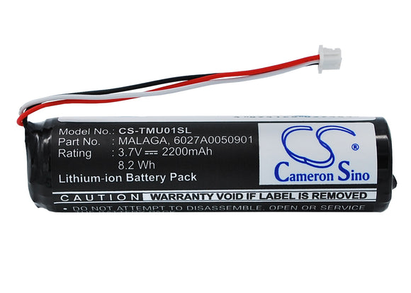 Battery for TomTom Rider 6027A0050901, MALAGA 3.7V Li-ion 2200mAh / 8.14Wh