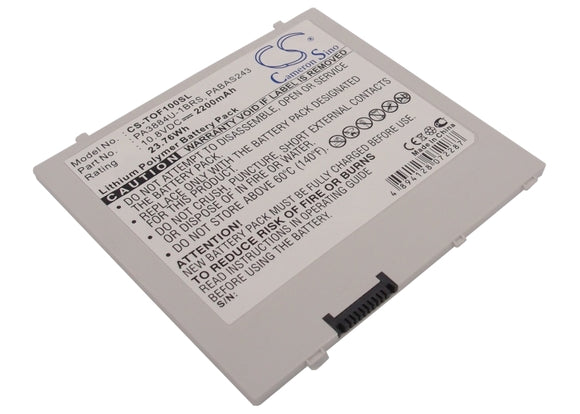 Battery for Toshiba AT100-100 PA3884U, PA3884U-1BRS, PABA243, PABAS243 10.8V Li-