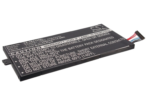 Battery for Toshiba Regza AT1S0 PA3978U-1BRS, PABAS255 3.7V Li-Polymer 5000mAh /