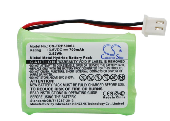 Battery for Tri-Tronics Pro 500XL 1038100-D, 1038100-E, 1038100-G, 1107000 3.6V 