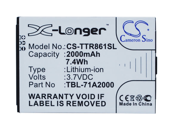 Battery for TP-Link TL-TR761 TBL-71A2000 3.7V Li-ion 2000mAh / 7.40Wh