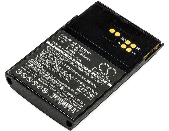 Battery for Vocera Communications Badge B1000 230-000532 3.7V Li-ion 800mAh / 2.