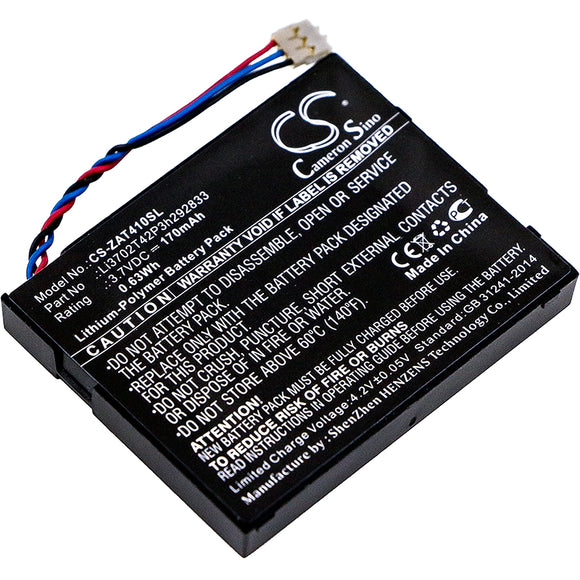 Battery for ZTE 2AHR8-AT41 Li3702T42P3h292833 3.7V Li-Polymer 170mAh / 0.63Wh