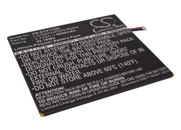 Battery for ZTE V11A LI3768T42P5HC8B645 3.7V Li-Polymer 6800mAh / 25.16Wh